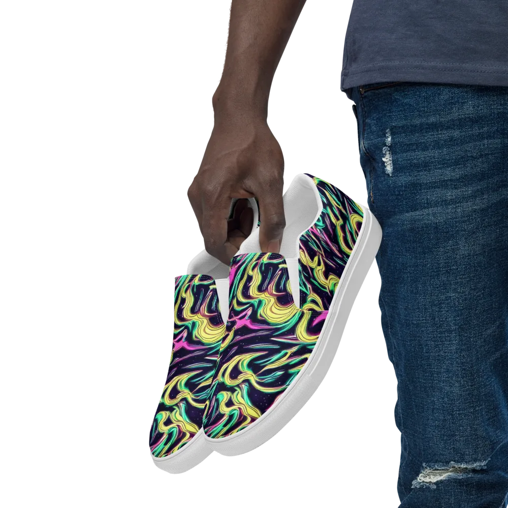 Casson's Whirl on Men's Slip-On Canvas Shoes — Left Front