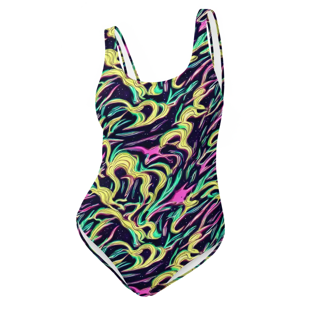 Casson's Whirl on One-Piece Swimsuit — Front