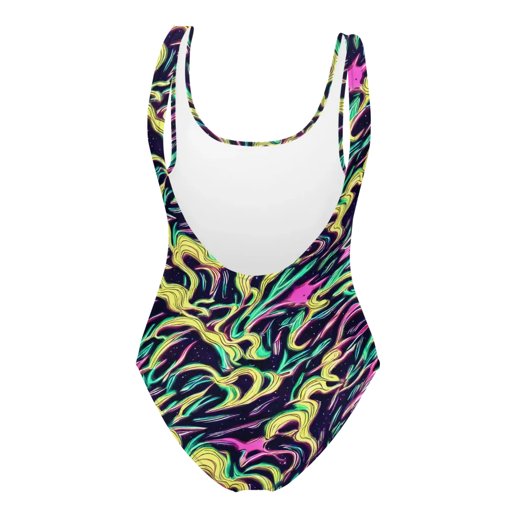 Casson's Whirl on One-Piece Swimsuit — Back