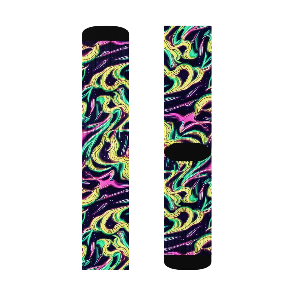 Casson's Whirl on Socks — Left Sock