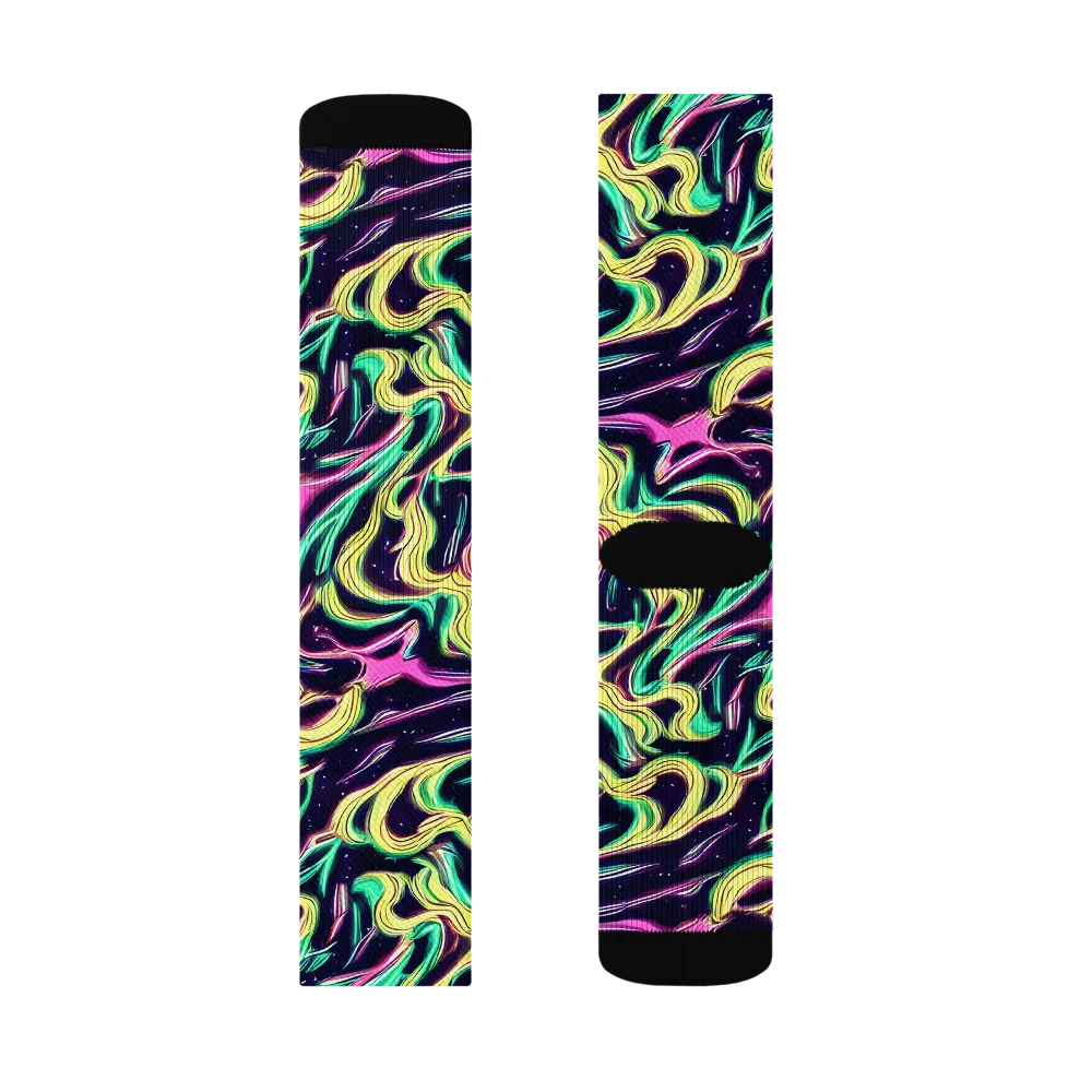 Casson's Whirl on Socks — Right Sock