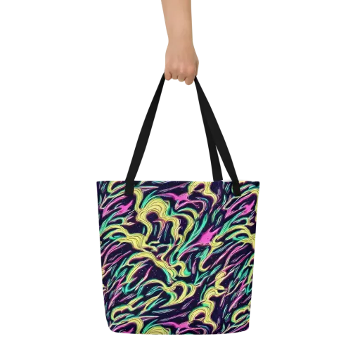 Casson's Whirl on a Large Tote Bag W/ Pocket