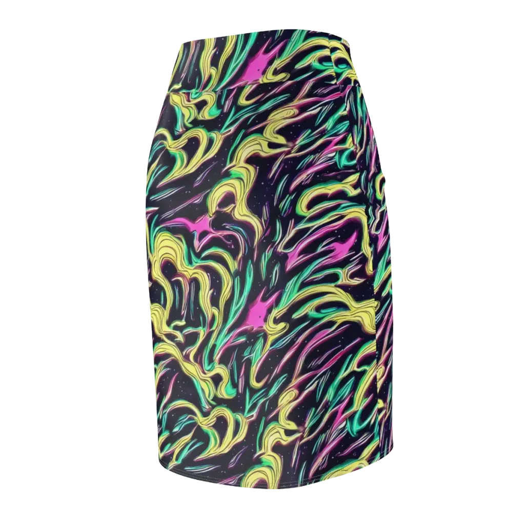 Casson's Whirl on Pencil Skirt — Back Side