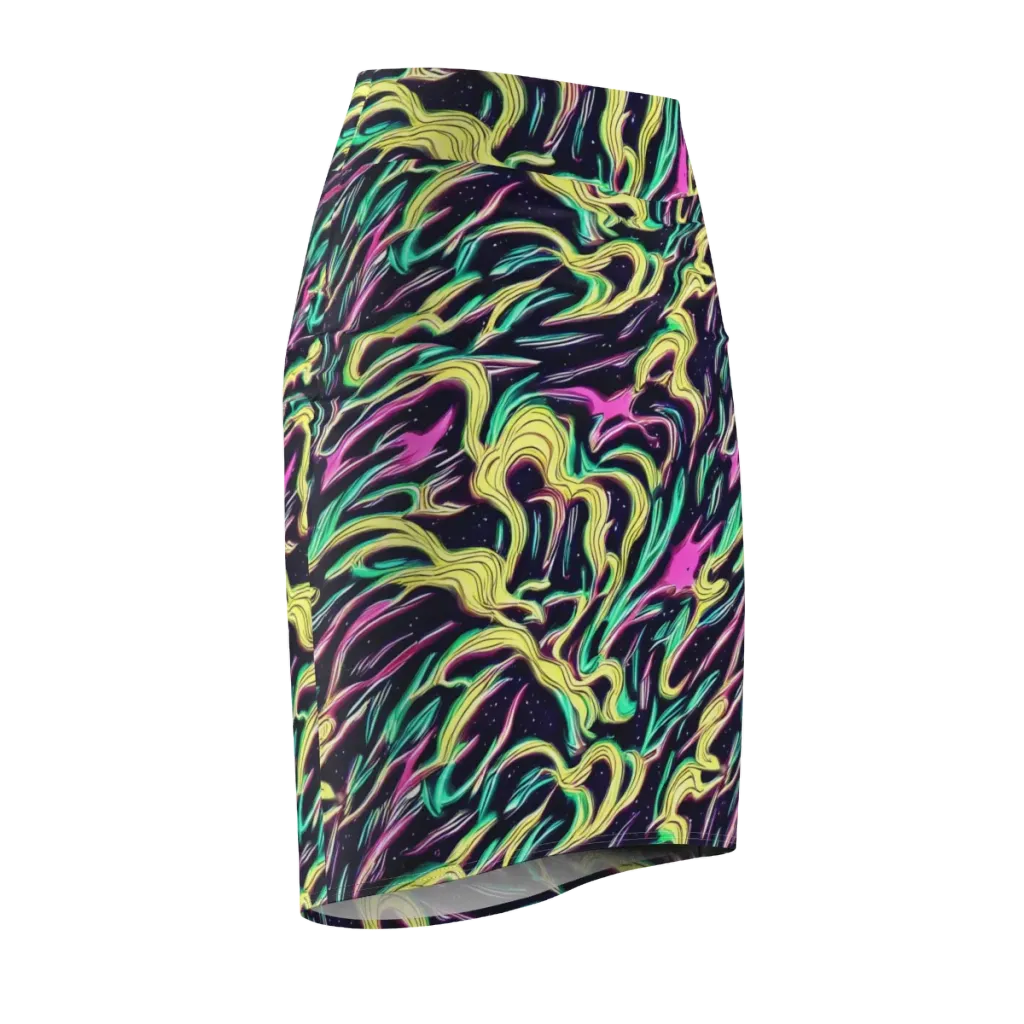 Casson's Whirl on Pencil Skirt — Front Side