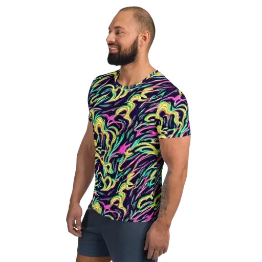 Casson's Whirl on a Men's Athletic T-Shirt