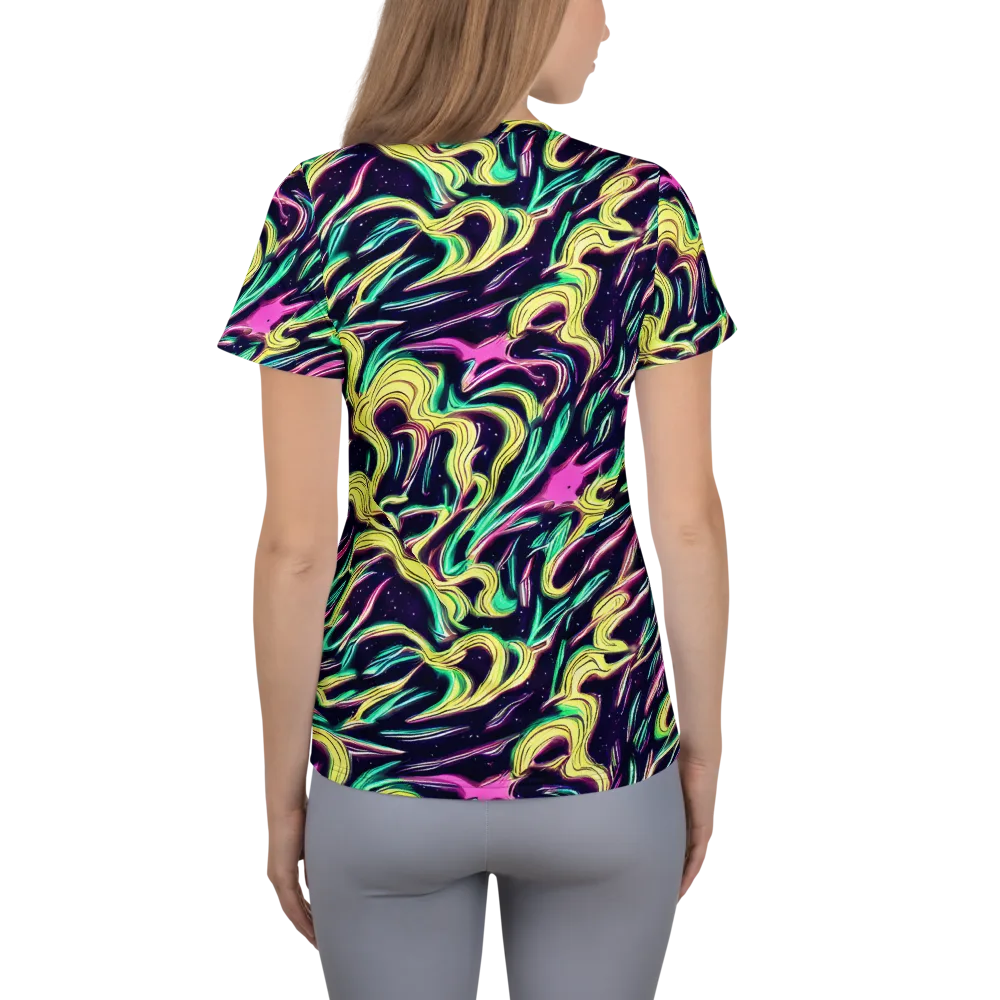 Casson's Whirl on Women's Athletic T-Shirt — Back