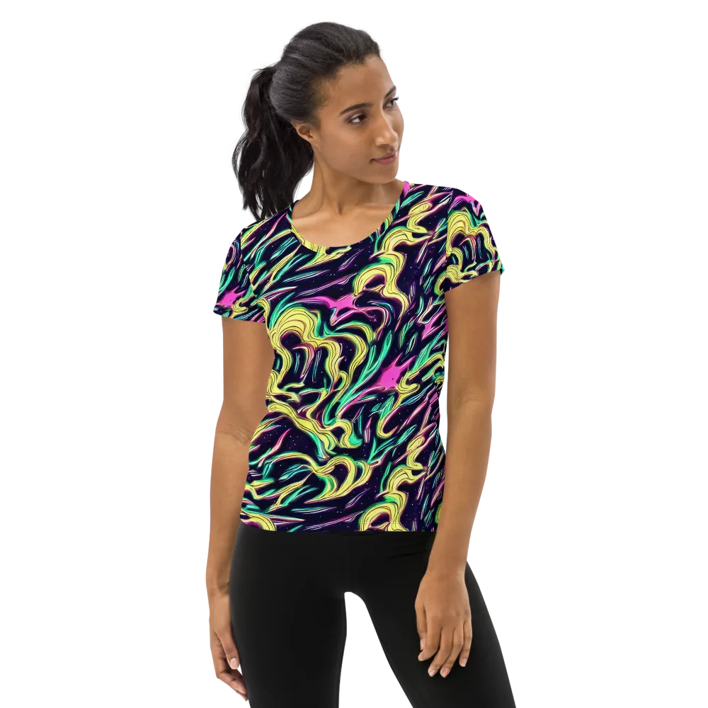 Casson's Whirl on Women's Athletic T-Shirt — Front