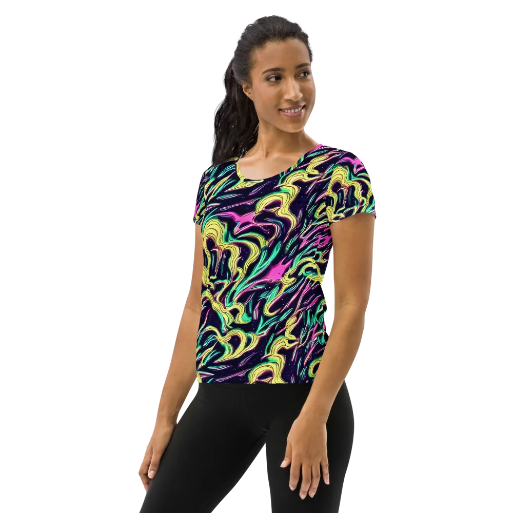 Casson's Whirl on Women's Athletic T-Shirt — Left