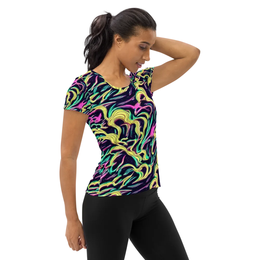 Casson's Whirl on Women's Athletic T-Shirt — Right