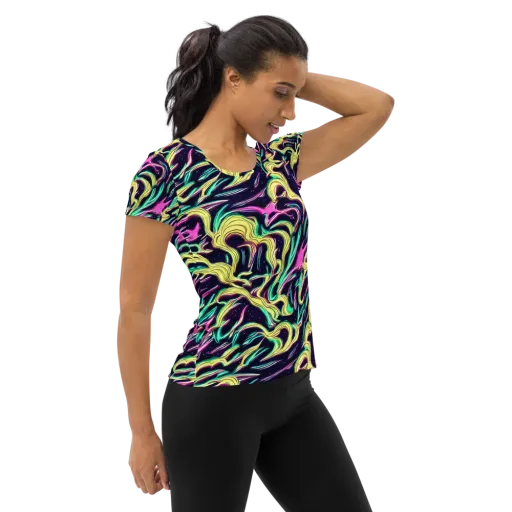 Casson's Whirl on a Women's Athletic T-Shirt
