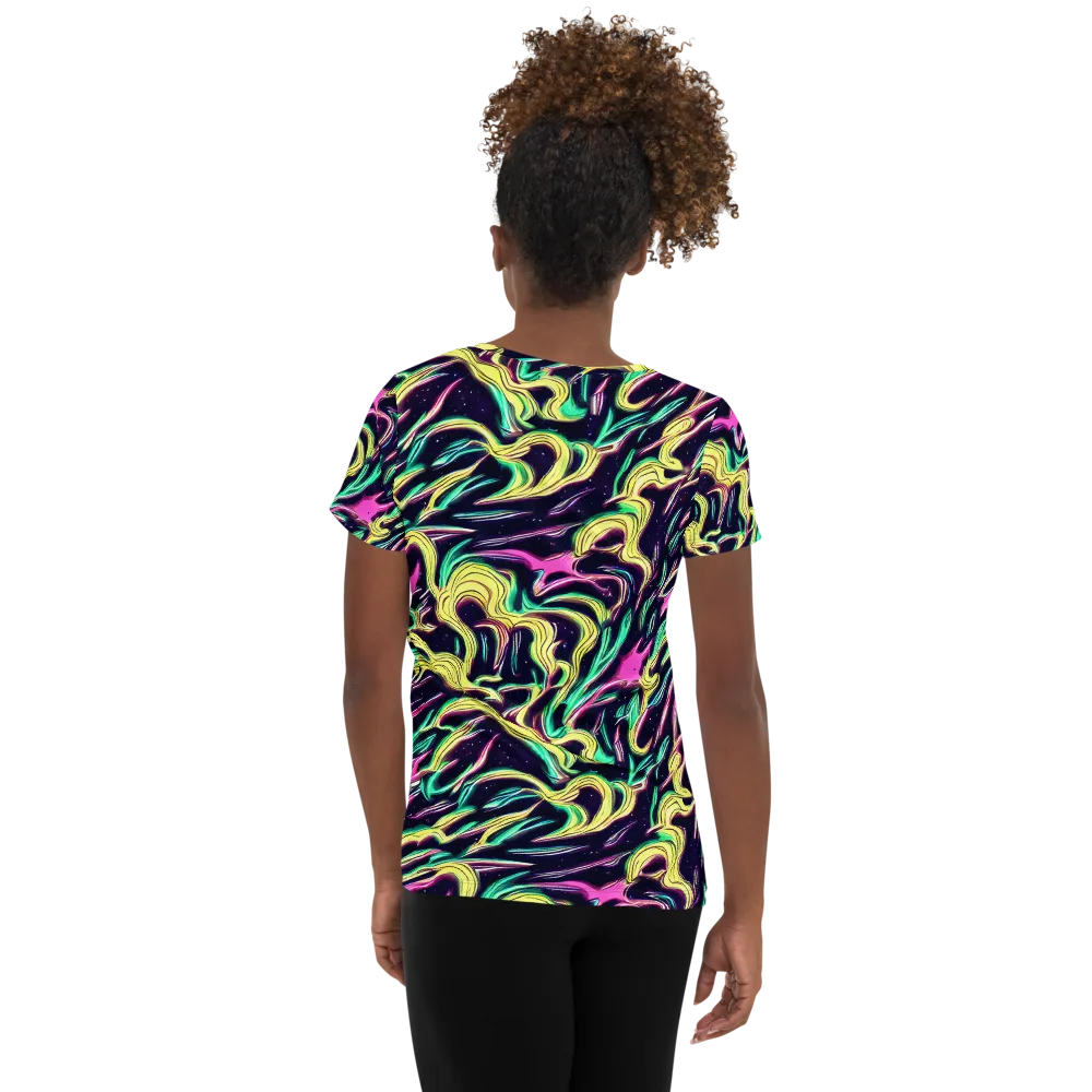 Casson's Whirl on Women's Athletic T-Shirt — Back