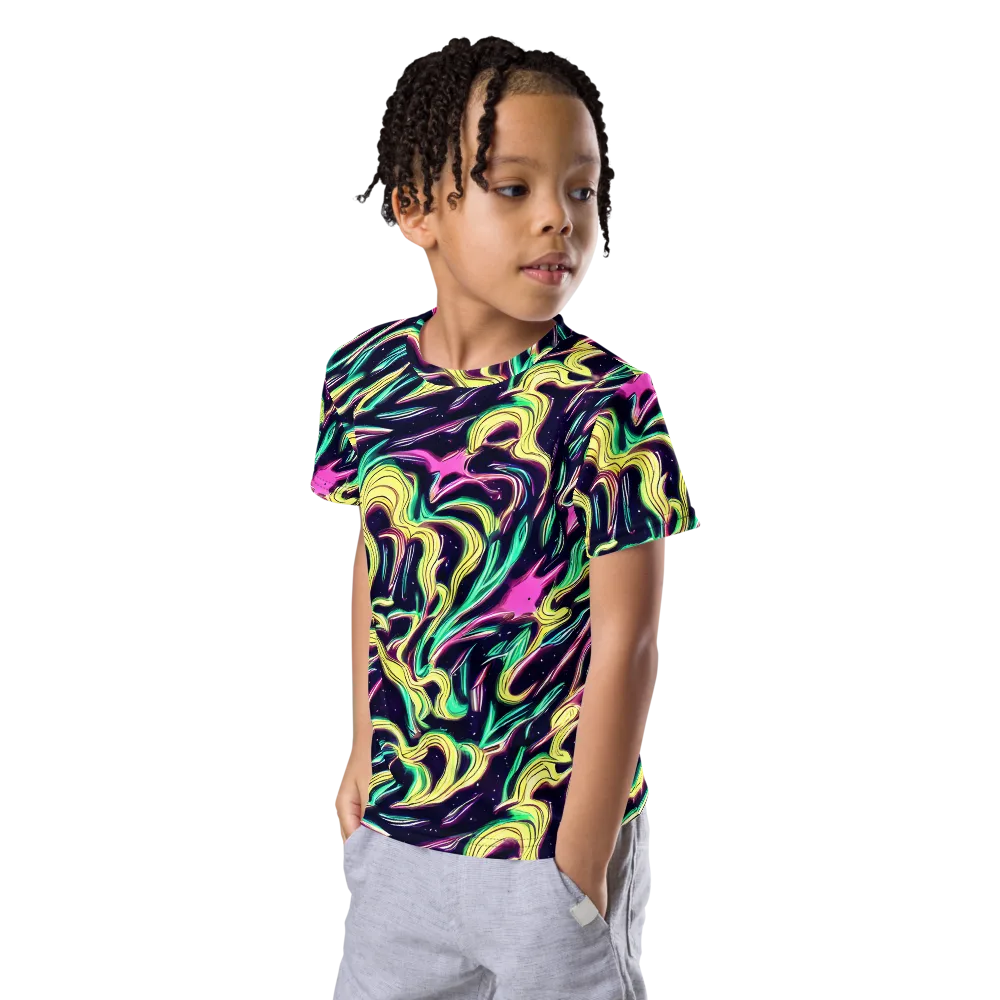 Casson's Whirl on Kids Crew Neck T-Shirt — Left Front
