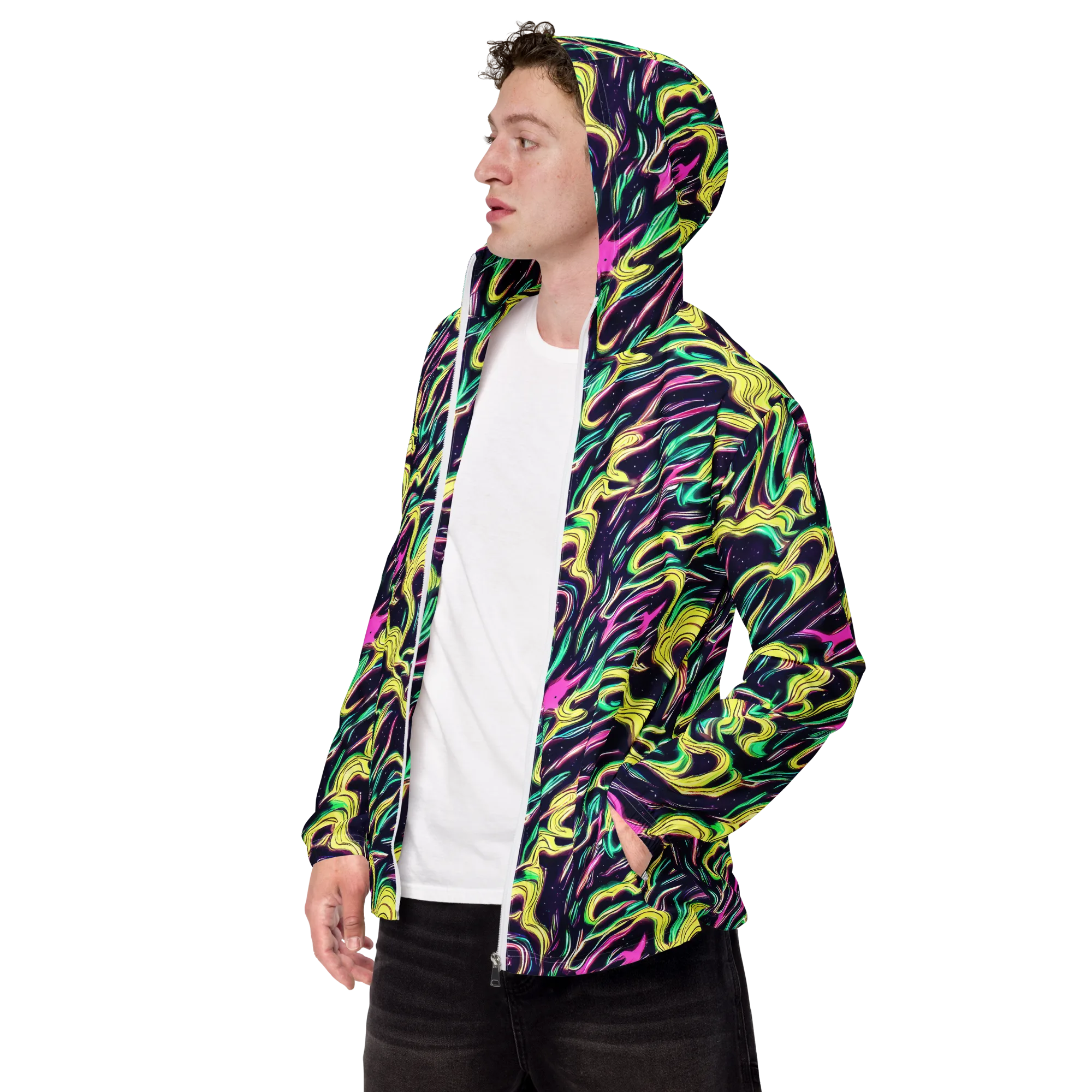 Casson's Whirl on Men's Windbreaker — Left Front