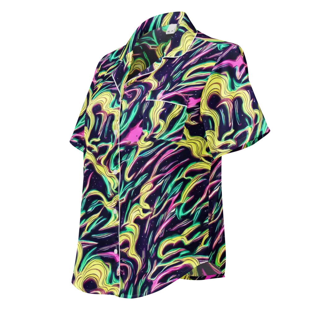Casson's Whirl on Women's Short Sleeve Pajama Top — Left Front