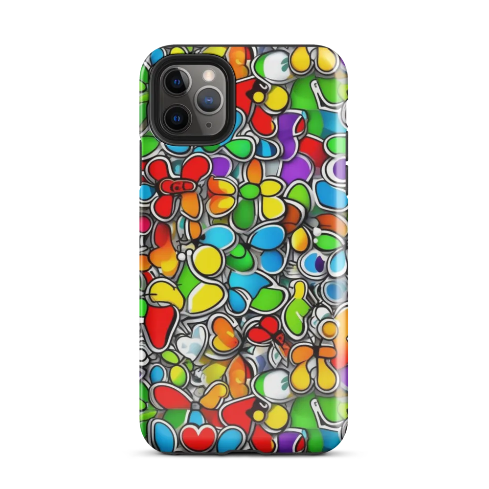 Neon Petal Parade on Tough Case for iPhone® — Front