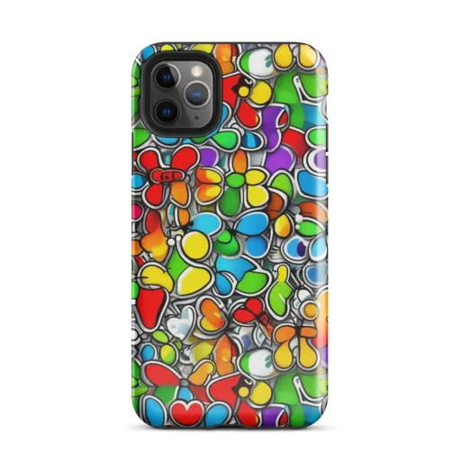 Neon Petal Parade on a Tough Case for iPhone®