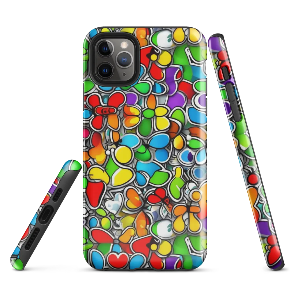 Neon Petal Parade on Tough Case for iPhone® — Front