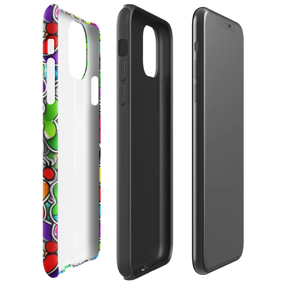 Neon Petal Parade on Tough Case for iPhone® — Right