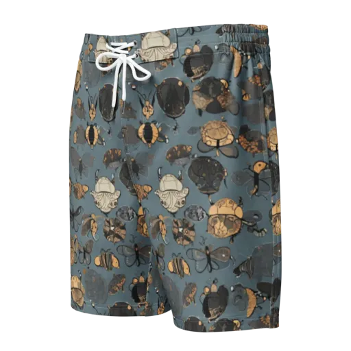 Nocturnal Entomology on a Men's Board Shorts