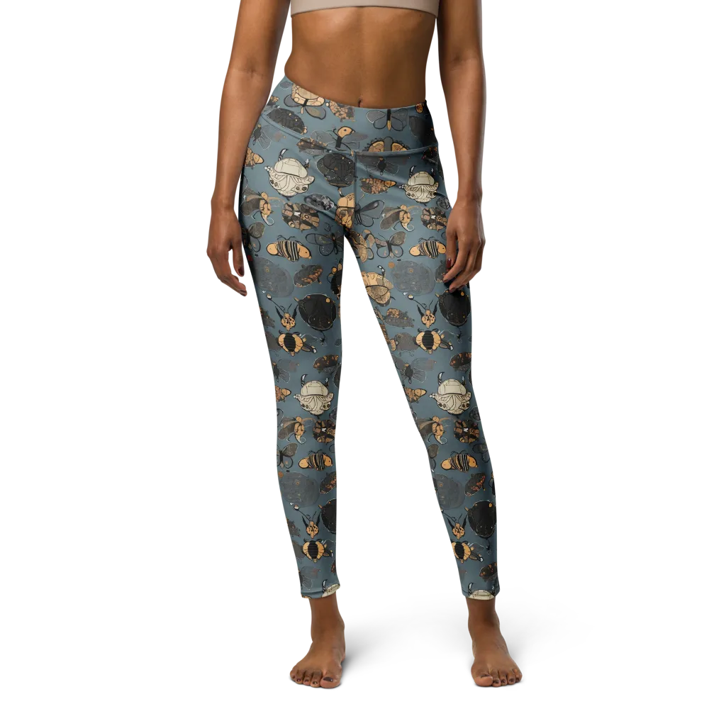 Nocturnal Entomology on Yoga Leggings — Front