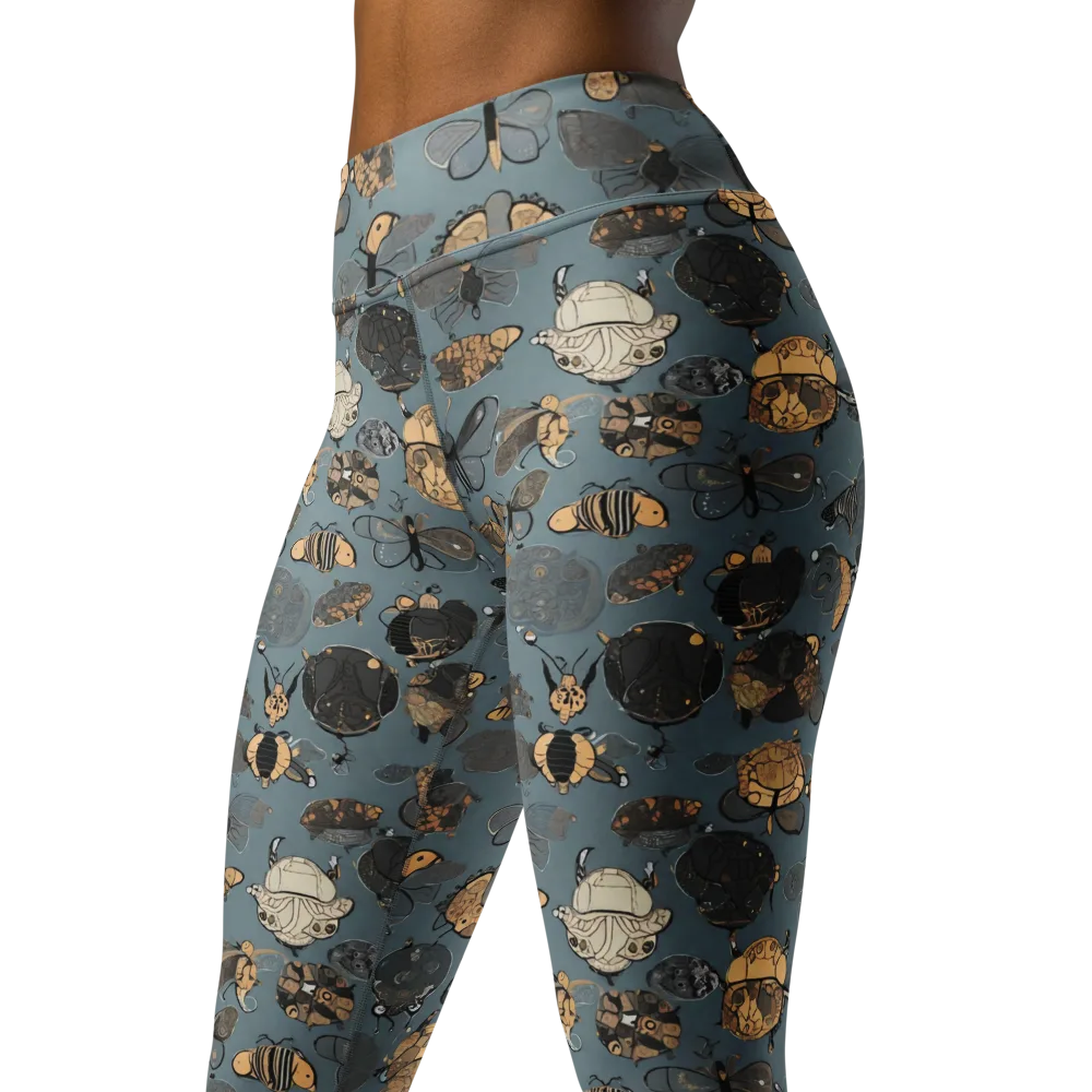 Nocturnal Entomology on Yoga Leggings — Left Front