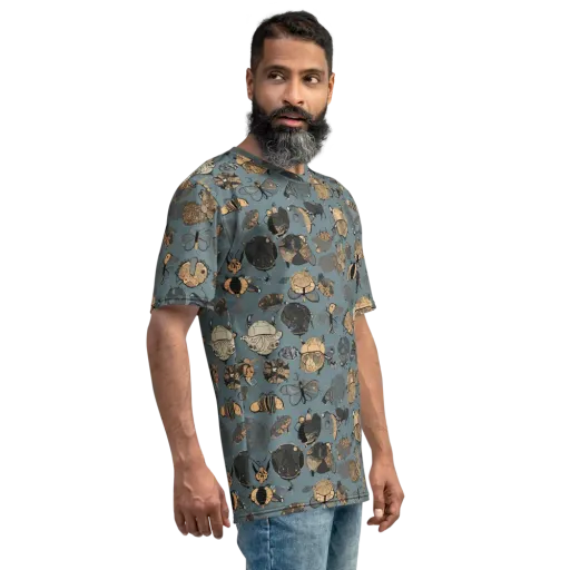 Nocturnal Entomology on a Men's Crew Neck T-Shirt