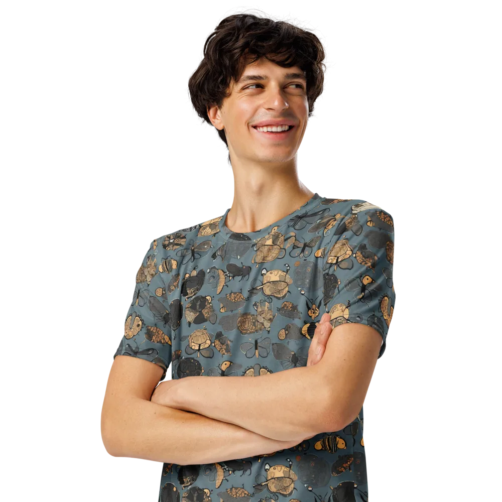 Nocturnal Entomology on Men's Crew Neck T-Shirt — Left Front