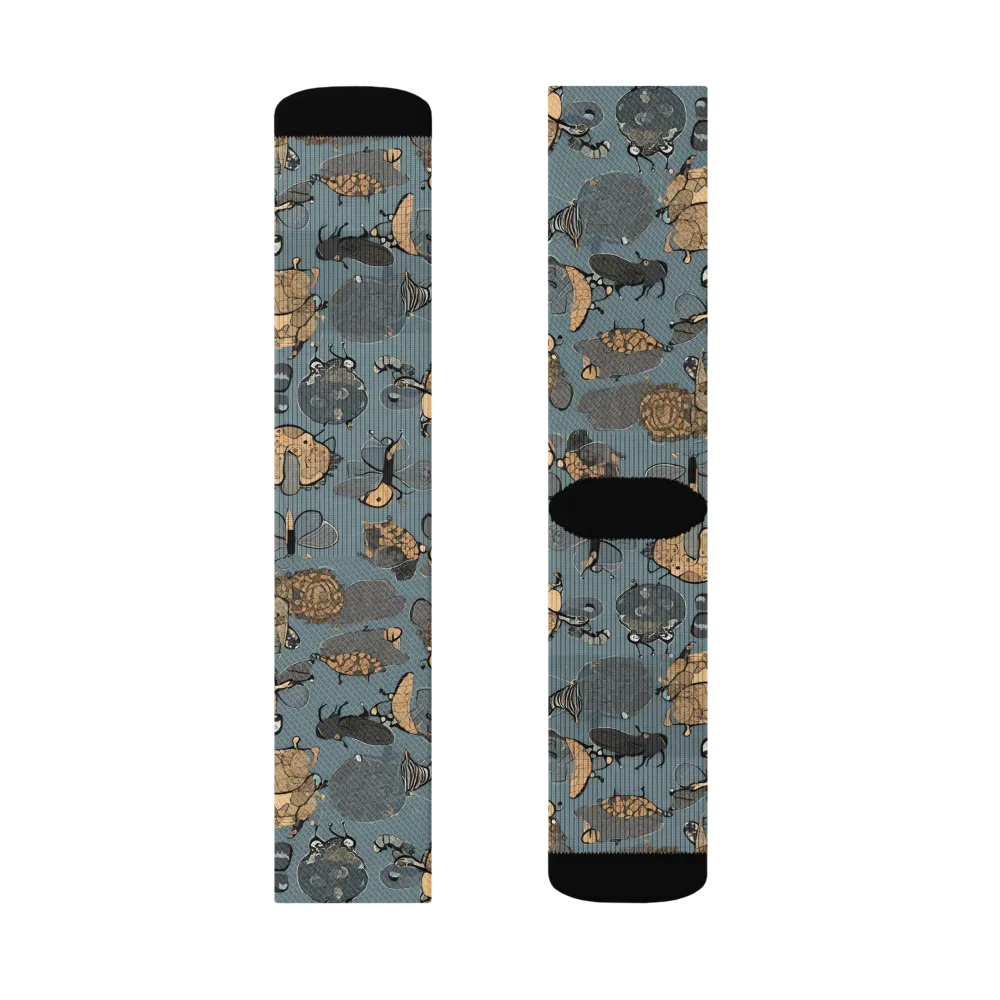 Nocturnal Entomology on Socks — Right Sock