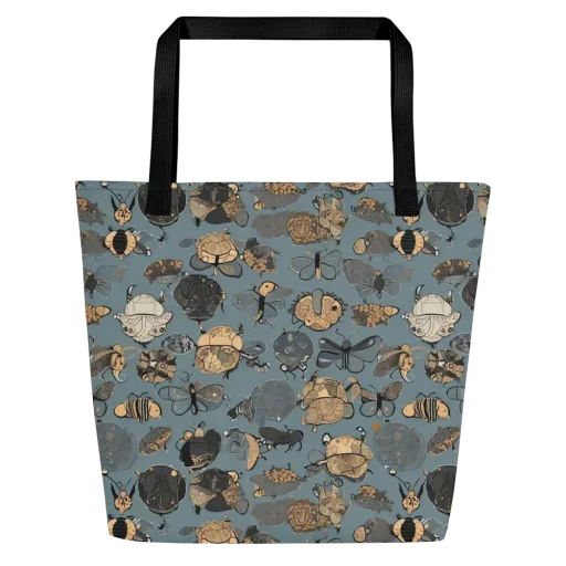 Nocturnal Entomology on a Large Tote Bag W/ Pocket