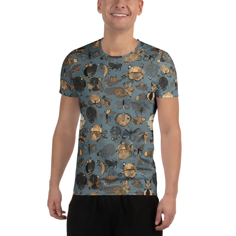 Nocturnal Entomology on Men's Athletic T-Shirt — Front