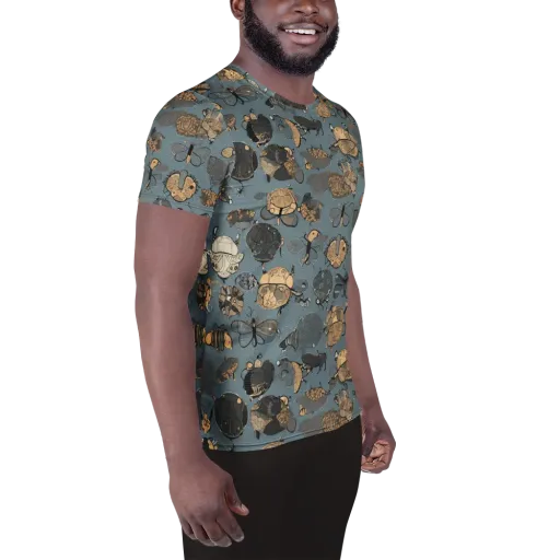 Nocturnal Entomology on a Men's Athletic T-Shirt