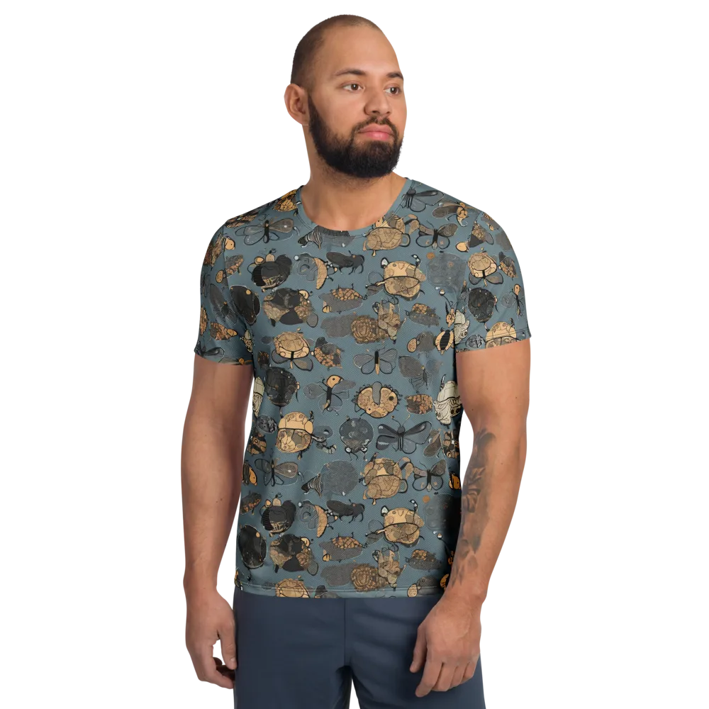 Nocturnal Entomology on Men's Athletic T-Shirt — Front