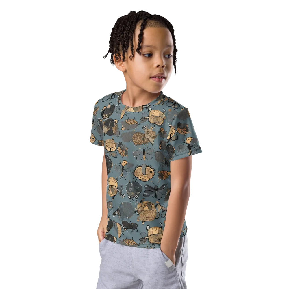 Nocturnal Entomology on Kids Crew Neck T-Shirt — Left Front
