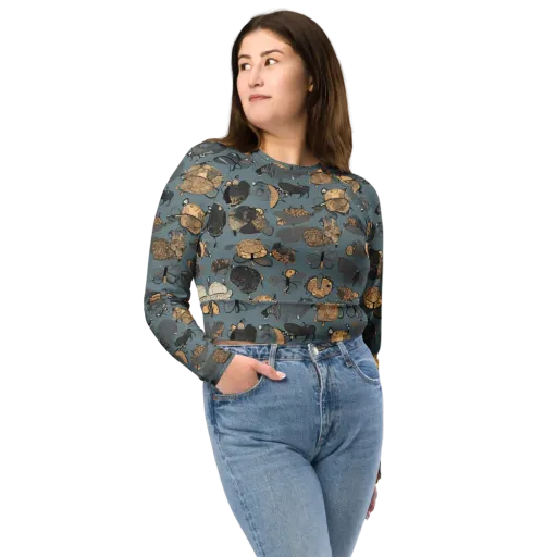 Nocturnal Entomology on a Long Sleeve Crop Top