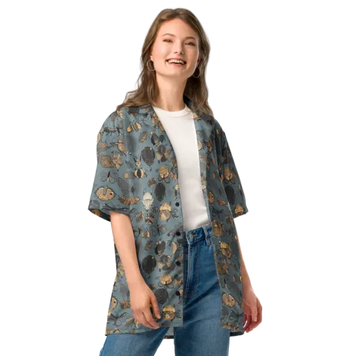 Nocturnal Entomology on a Button Shirt
