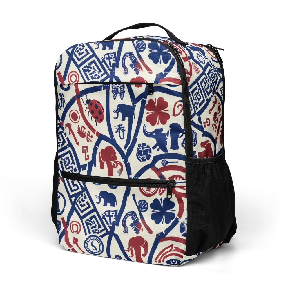 Heritage Menagerie on Utility Backpack — Left Front