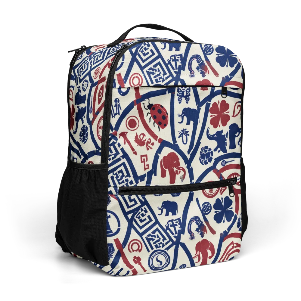 Heritage Menagerie on Utility Backpack — Right Front