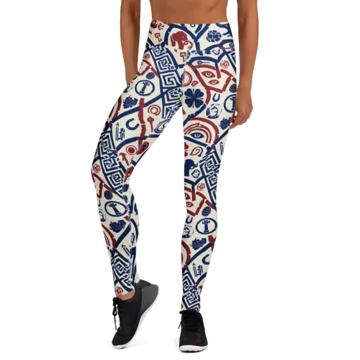 Heritage Menagerie on a Yoga Leggings