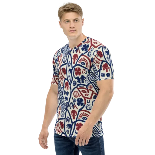 Heritage Menagerie on a Men's Crew Neck T-Shirt