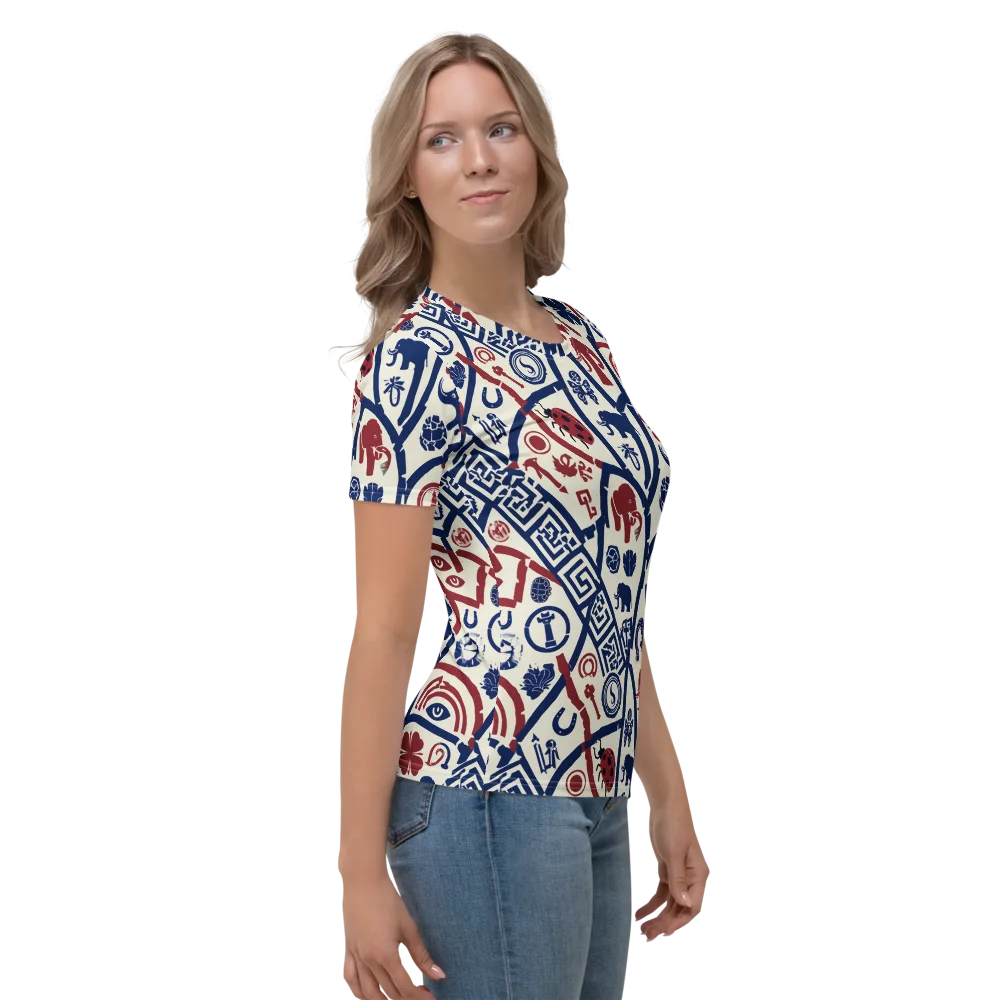 Heritage Menagerie on Women's Crew Neck T-Shirt — Right