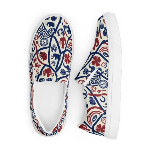 Heritage Menagerie on a Men's Slip-On Canvas Shoes