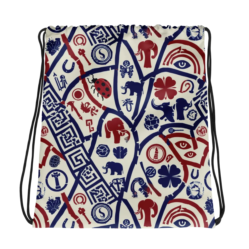 Heritage Menagerie on Drawstring Bag — Photo