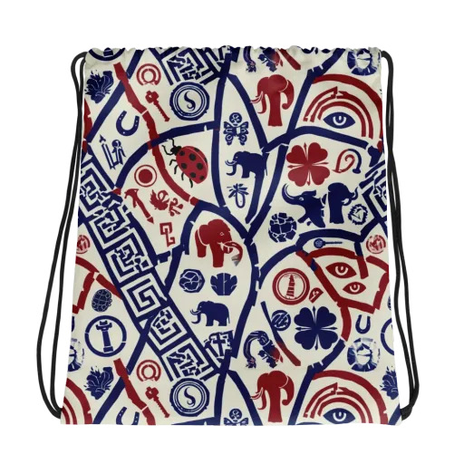 Heritage Menagerie on a Drawstring Bag