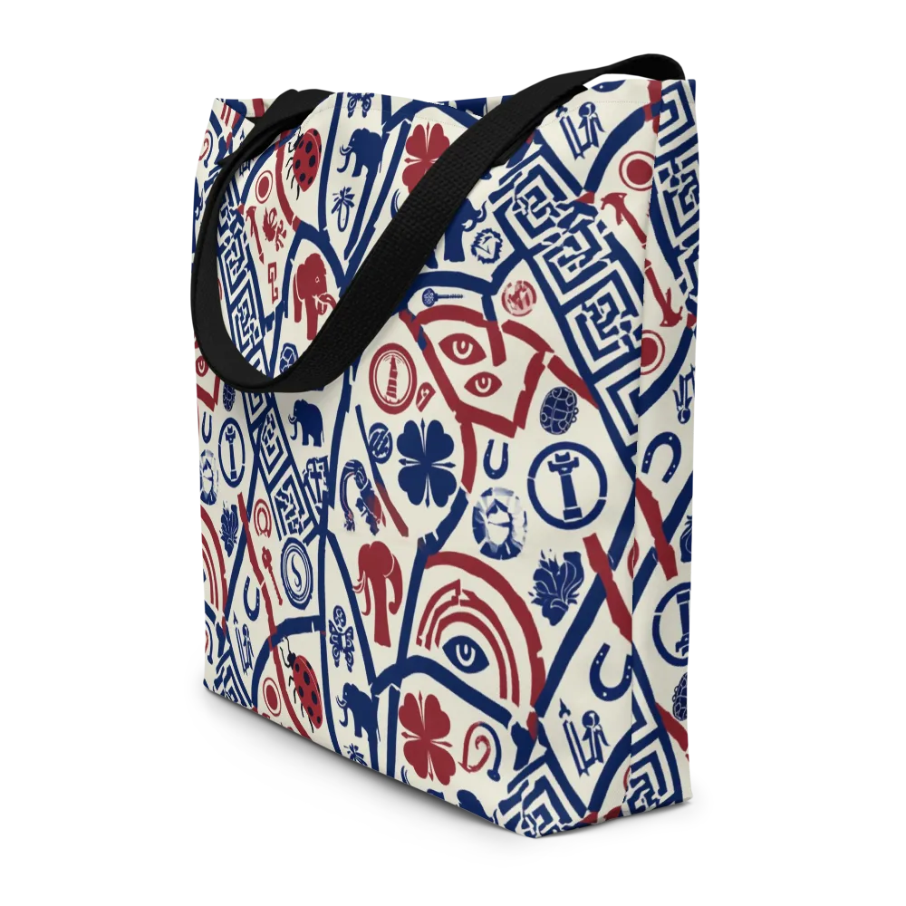 Heritage Menagerie on Large Tote Bag W/ Pocket — Front