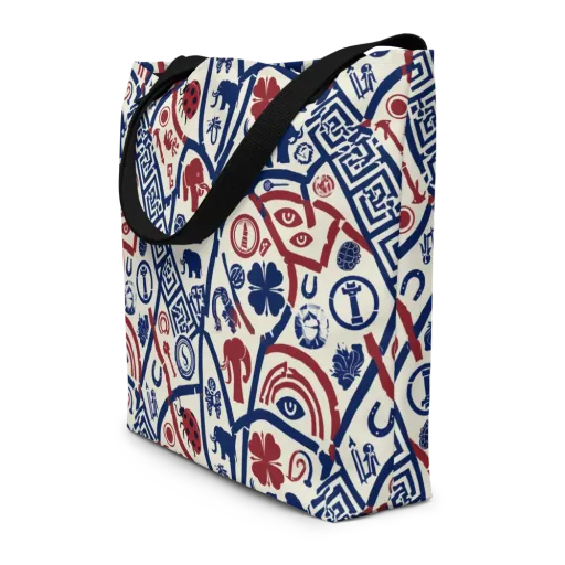 Heritage Menagerie on a Large Tote Bag W/ Pocket