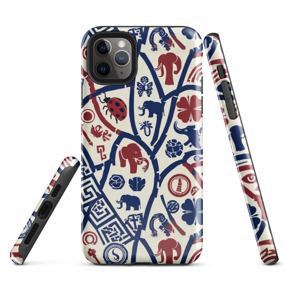 Heritage Menagerie on Tough Case for iPhone® — Front