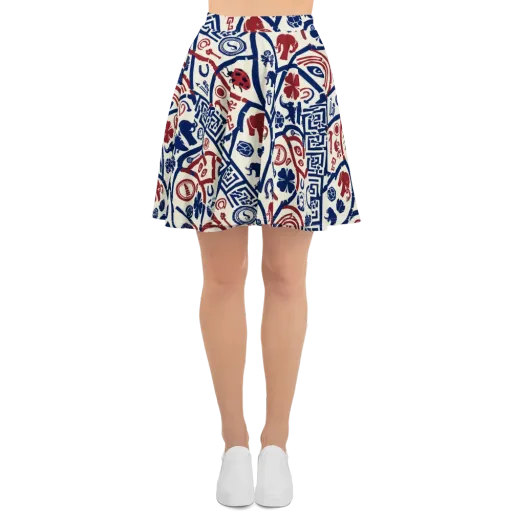 Heritage Menagerie on a Skater Skirt