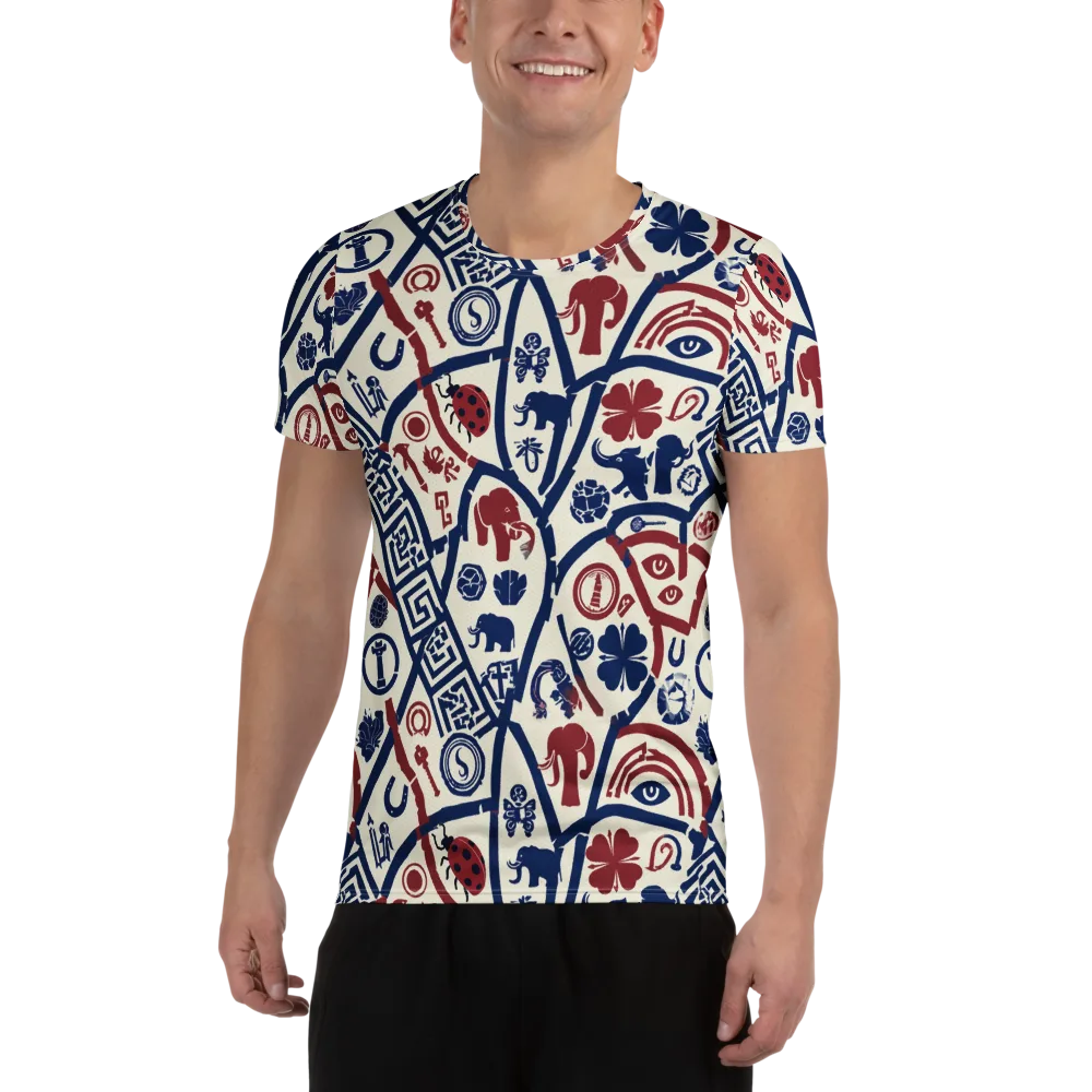 Heritage Menagerie on Men's Athletic T-Shirt — Front