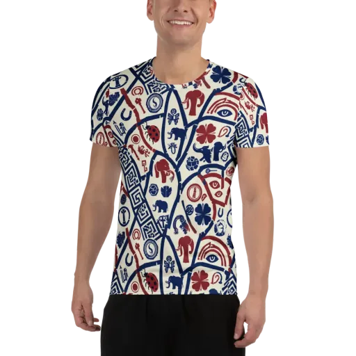 Heritage Menagerie on a Men's Athletic T-Shirt