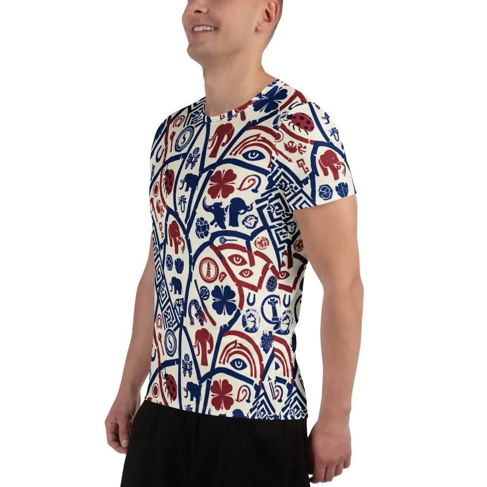 Heritage Menagerie on Men's Athletic T-Shirt — Left